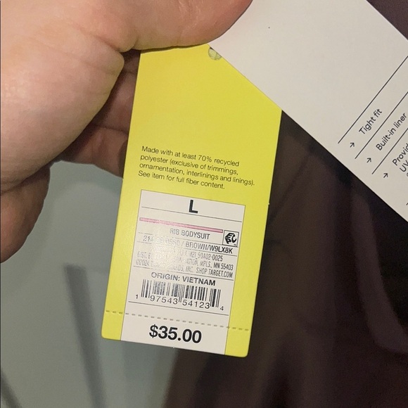 NWT All In Motion Ribbed Brown Jumpsuit - Picture 5 of 10